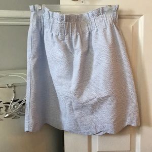 Seersucker scalloped skirt